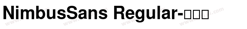 NimbusSans Regular字体转换